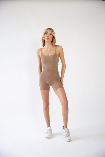 Mocha Second Skin Tank Bra