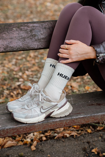HUER Ribbed Cuff Sport Socks