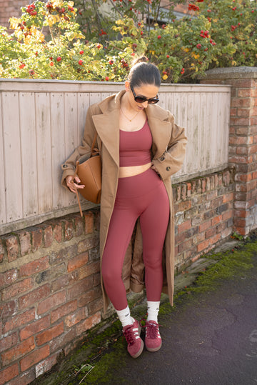 Second Skin Leggings- Wine Red
