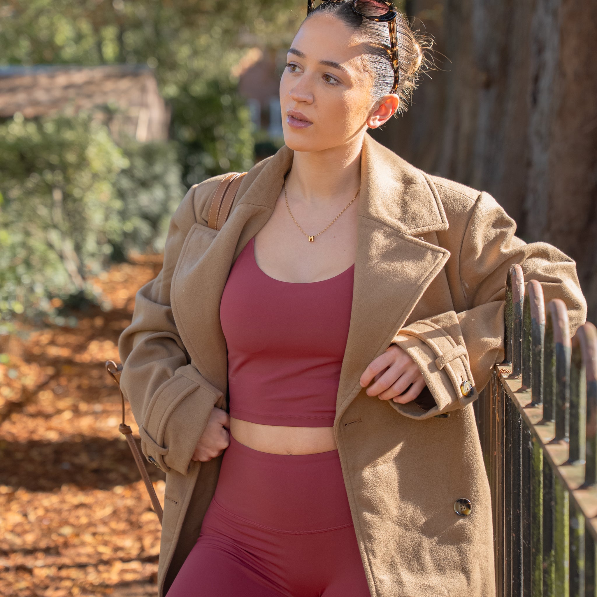 Second Skin Tank Bra - Wine Red