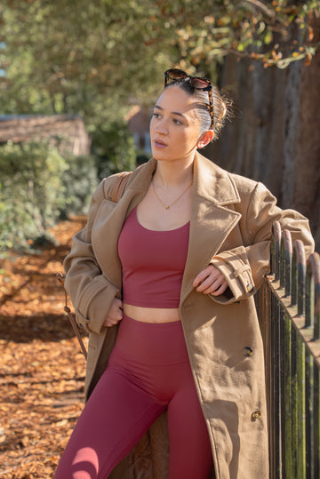 Second Skin Tank Bra - Wine Red