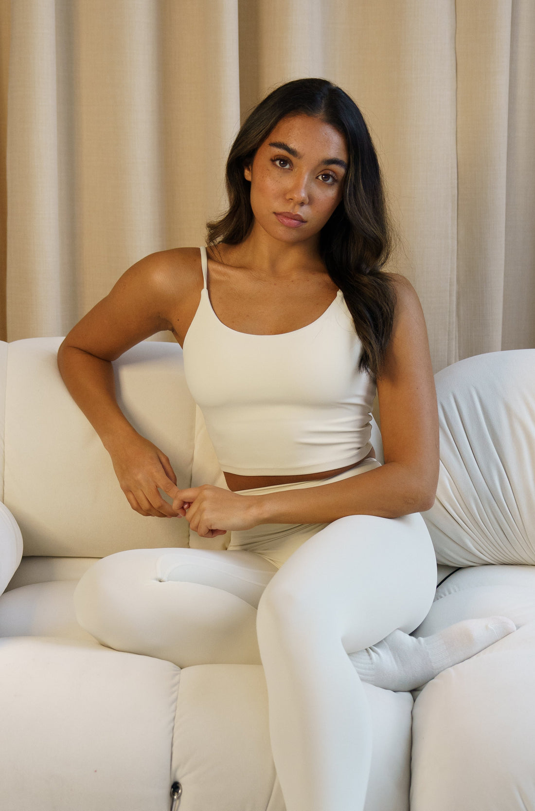 Second Skin Tank Bra - Ivory