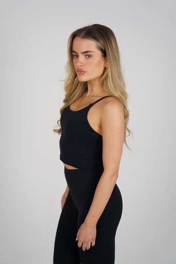 Second Skin Tank Bra - Black