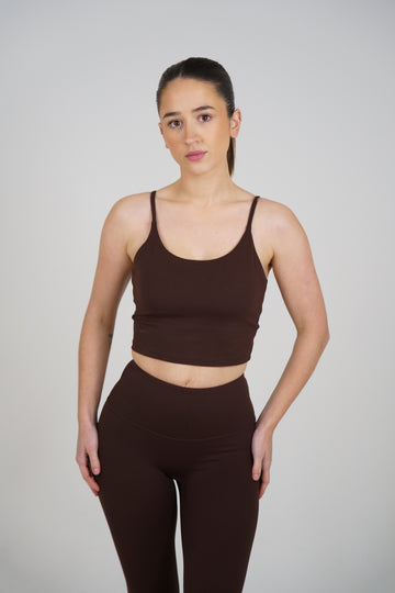 Second Skin Tank Bra - Espresso