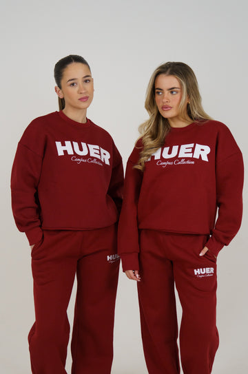 Cherry Red Huer Logo Sweatshirt